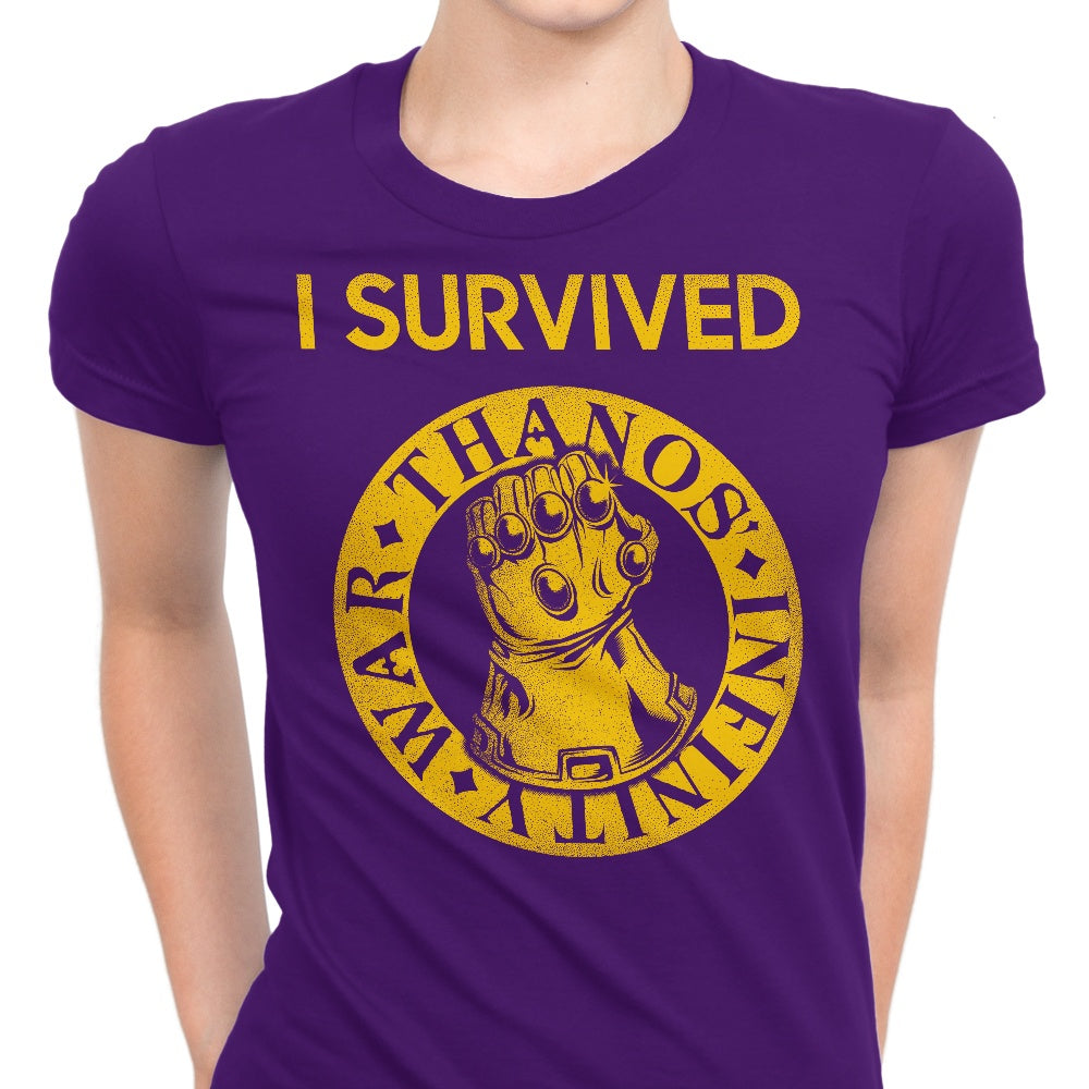 I Survived the Snap Women's Apparel - Adult & Kids T-Shirts, Sweatshirts & Hoodies apparel design preview 1