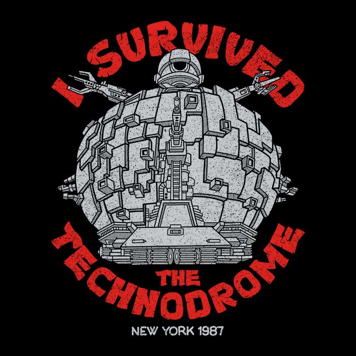 I Survived the Technodrome Men's Apparel - Adult & Kids T-Shirts, Sweatshirts & Hoodies apparel design preview 2