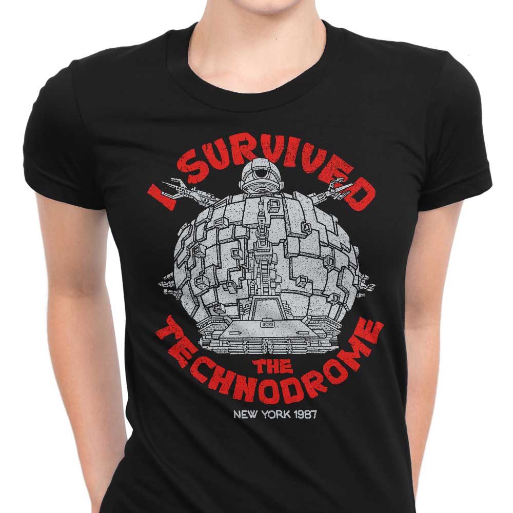 I Survived the Technodrome Women's Apparel - Adult & Kids T-Shirts, Sweatshirts & Hoodies apparel design preview 1
