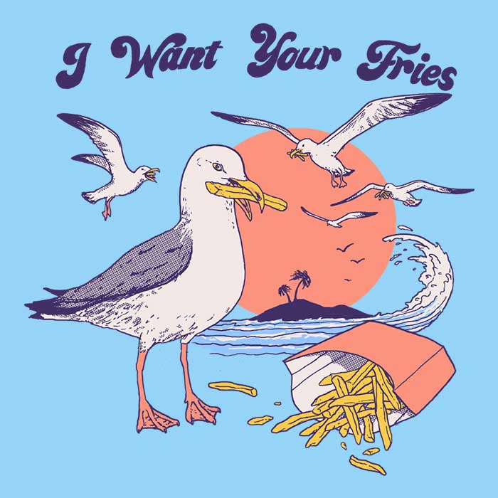 I Want Your Fries Men's Apparel - Adult & Kids T-Shirts, Sweatshirts & Hoodies apparel design preview 2