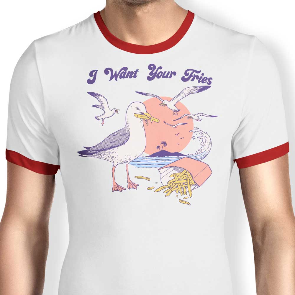 I Want Your Fries Ringer - Adult & Kids T-Shirts, Sweatshirts & Hoodies apparel design preview 1