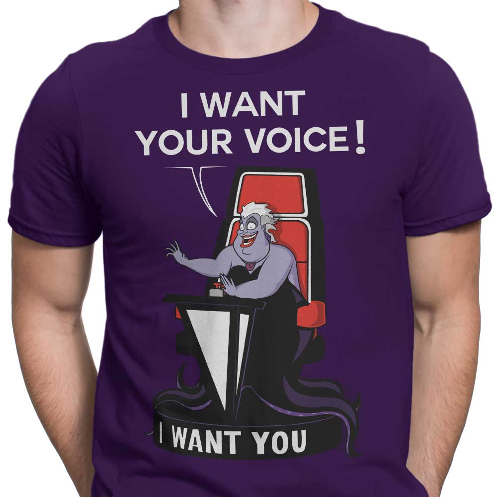 I Want Your Voice Men's Apparel - Adult & Kids T-Shirts, Sweatshirts & Hoodies apparel design preview 2