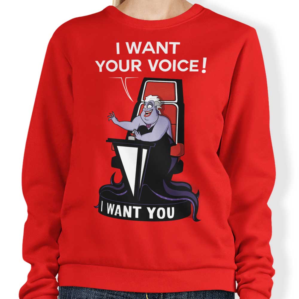 I Want Your Voice - Adult & Kids T-Shirts, Sweatshirts & Hoodies apparel design preview 1