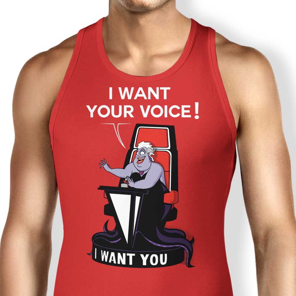 I Want Your Voice Tank Top - Adult & Kids T-Shirts, Sweatshirts & Hoodies apparel design preview 1