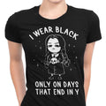 I Wear Black Women's Apparel - Adult & Kids T-Shirts, Sweatshirts & Hoodies apparel design preview 1