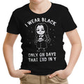 I Wear Black Youth Apparel - Adult & Kids T-Shirts, Sweatshirts & Hoodies apparel design preview 1