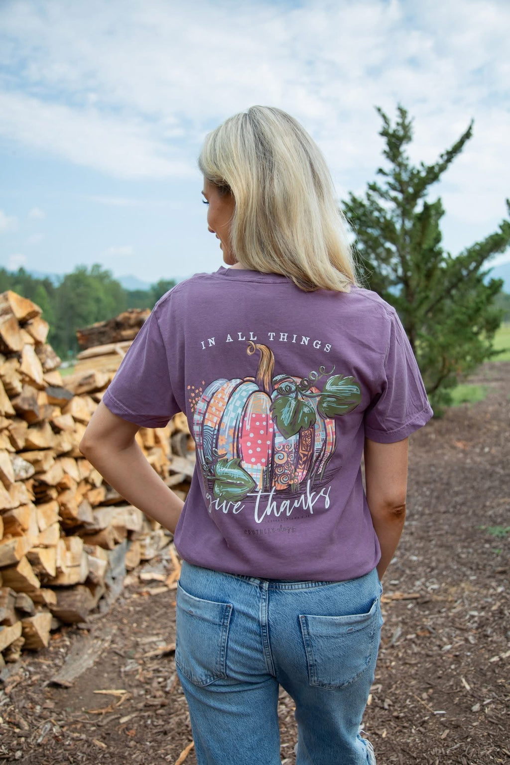 Southernology Patchwork Pumpkin Fall Comfort Colors - Adult & Kids T-Shirts, Sweatshirts & Hoodies apparel design preview 2