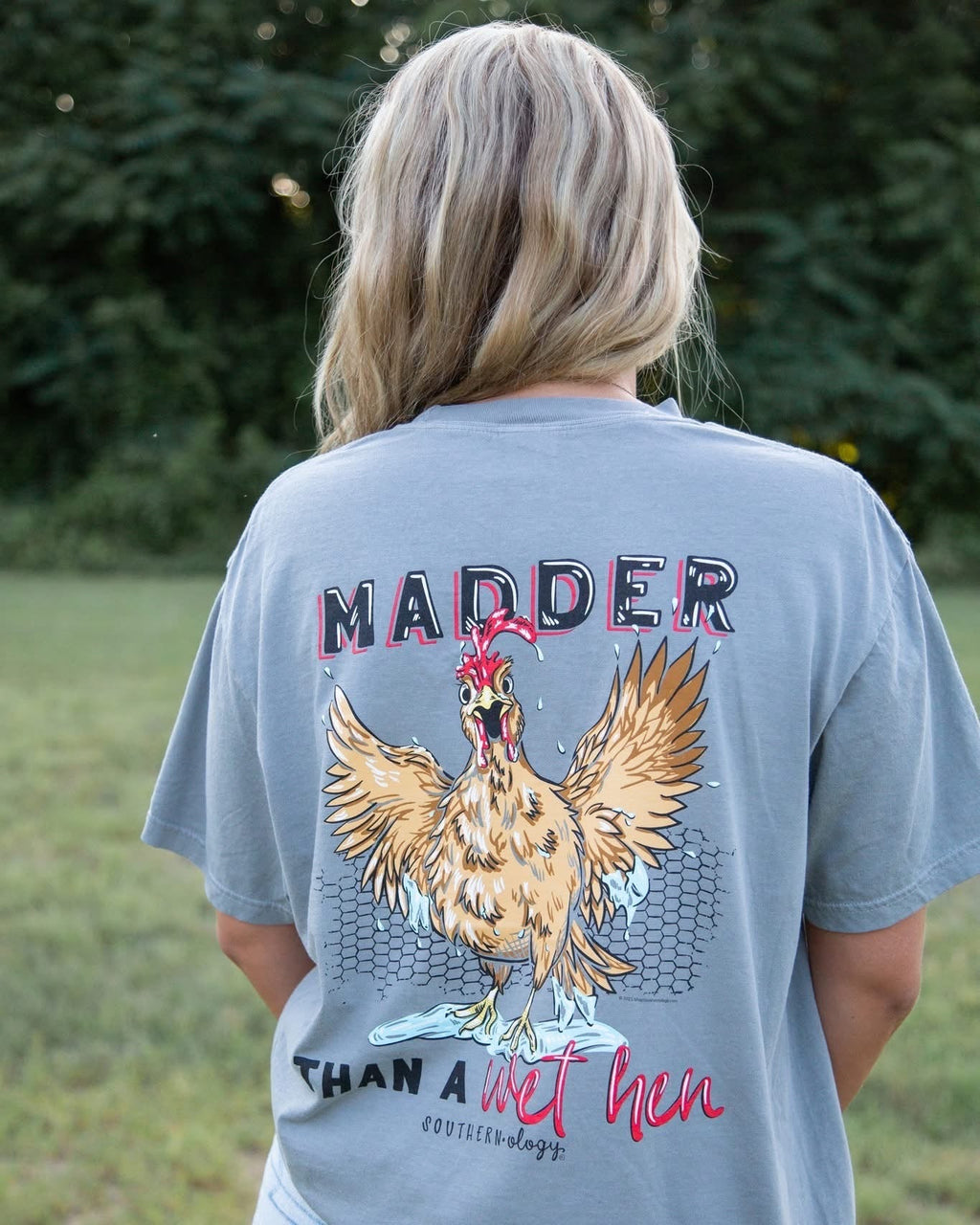 Southernology Madder than a Wet Hen Comfort Colors - Adult & Kids T-Shirts, Sweatshirts & Hoodies apparel design preview 1
