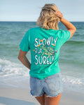 Southernology Slowly but Surely Turtle Comfort Colors - Adult & Kids T-Shirts, Sweatshirts & Hoodies apparel design preview 1