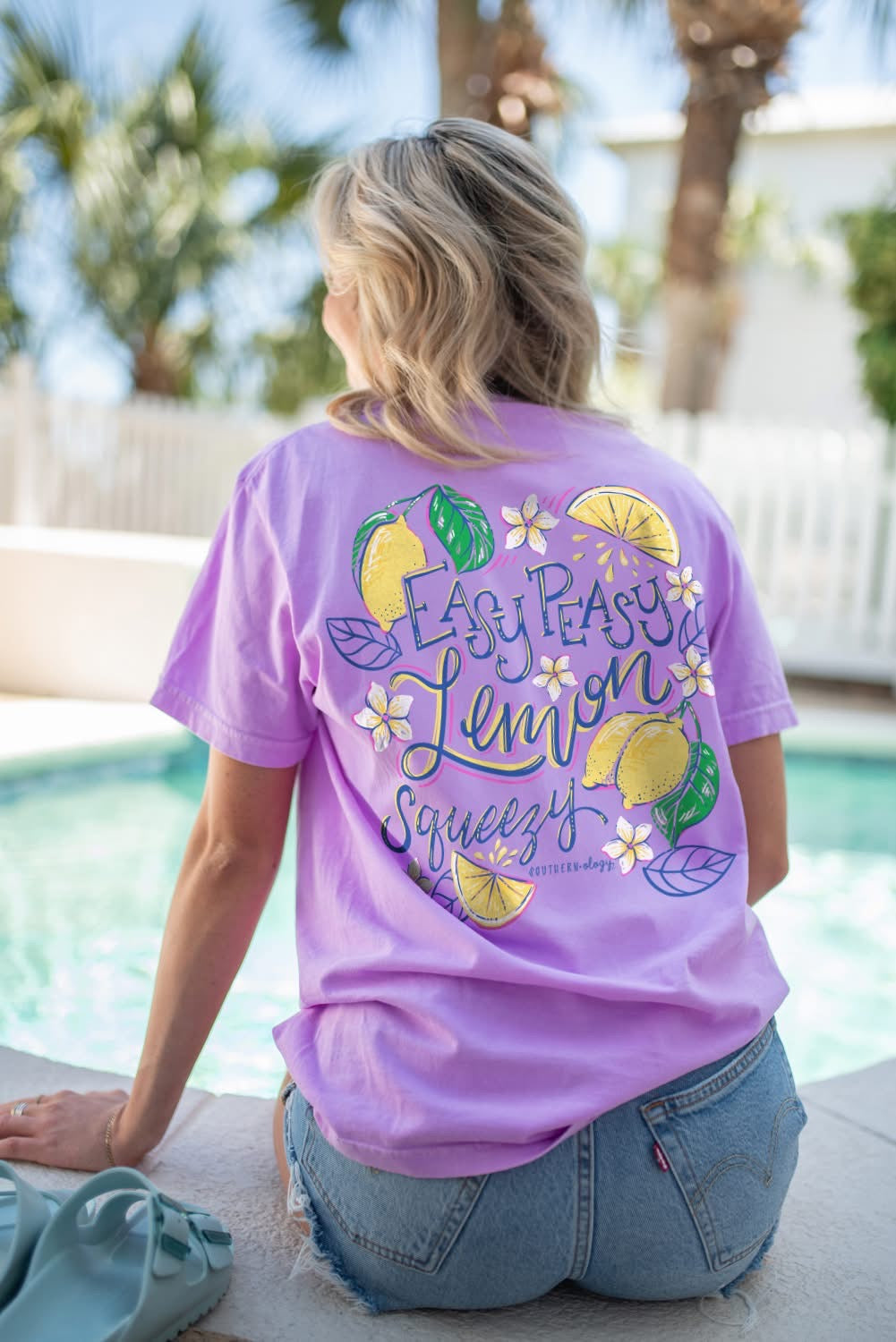 Southernology Easy Peasy Lemon Squeezy Comfort Colors - Adult & Kids T-Shirts, Sweatshirts & Hoodies apparel design preview 1
