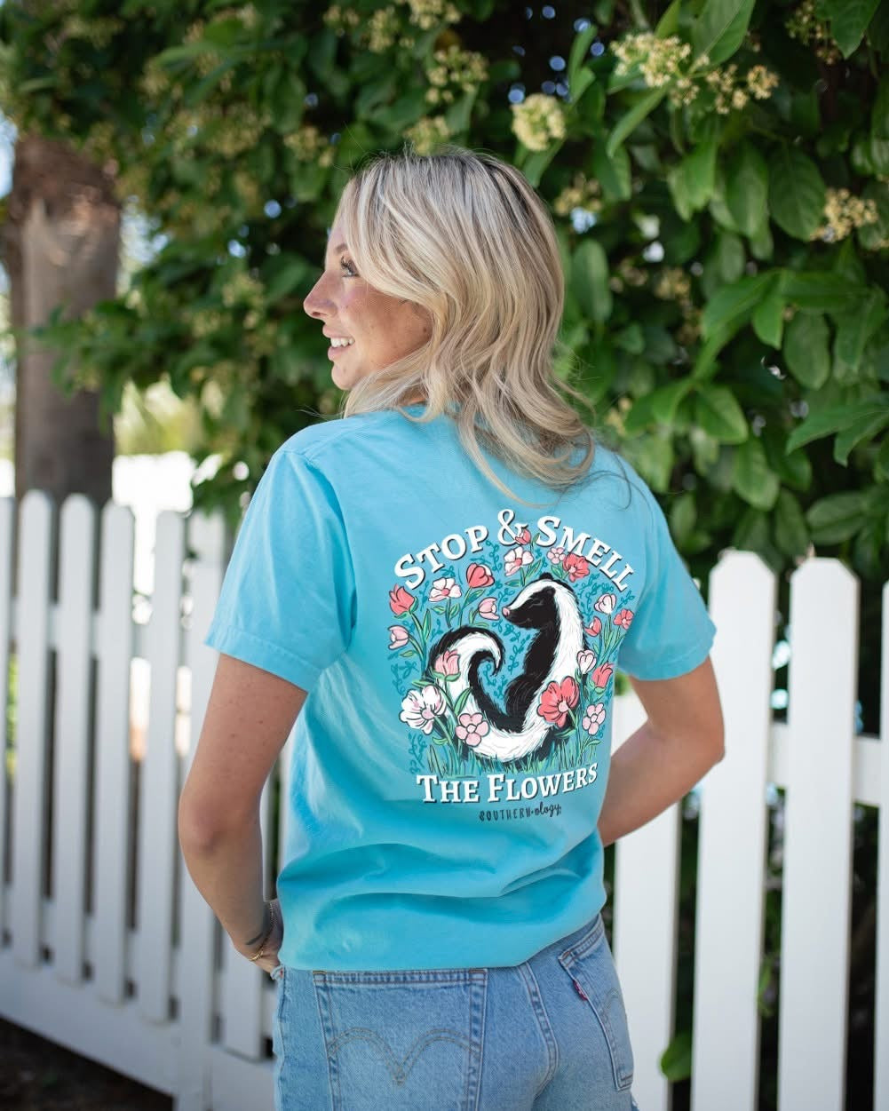 Southernology Stop Smell the Flowers Comfort Colors - Adult & Kids T-Shirts, Sweatshirts & Hoodies apparel design preview 1