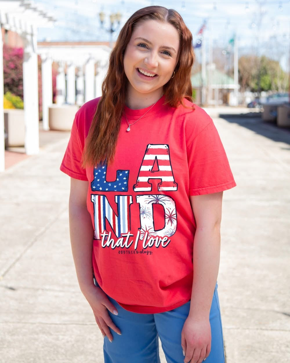 Southernology Land That I Love USA Comfort Colors - Adult & Kids T-Shirts, Sweatshirts & Hoodies apparel design preview 1