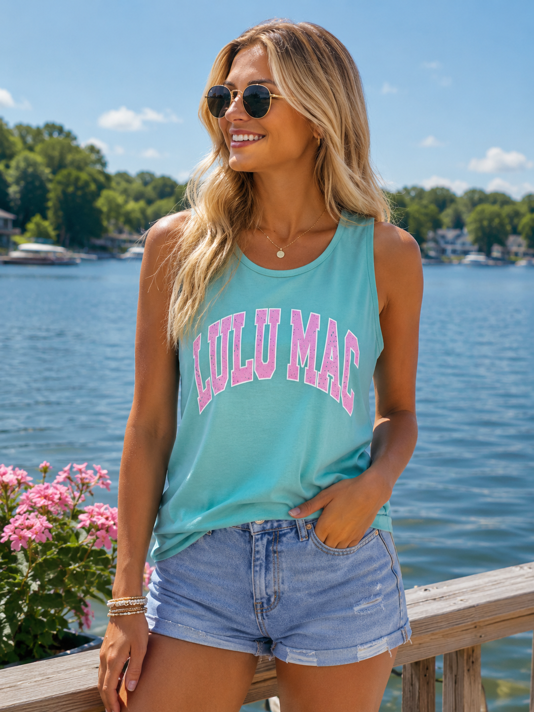 Girlie Girl Lulu Mac Polka Dot Comfort Colors Tank - Adult & Kids T-Shirts, Sweatshirts & Hoodies apparel design preview 1