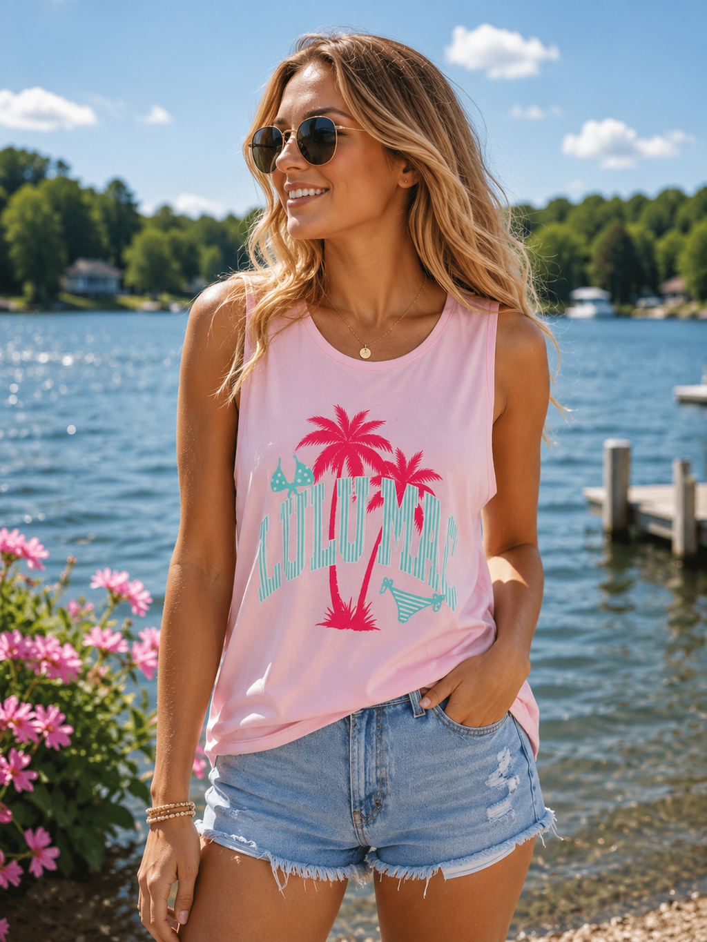 Girlie Girl Lulu Mac Bikini Comfort Colors Tank Top - Adult & Kids T-Shirts, Sweatshirts & Hoodies apparel design preview 1