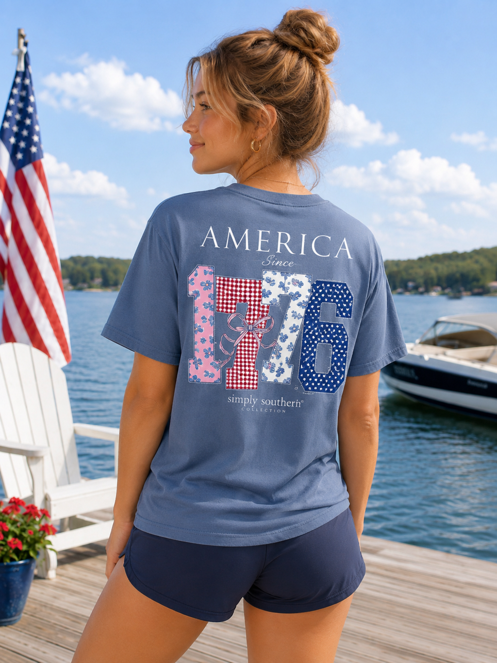 Simply Southern America 1776 Mineral Washed - Adult & Kids T-Shirts, Sweatshirts & Hoodies apparel design preview 1