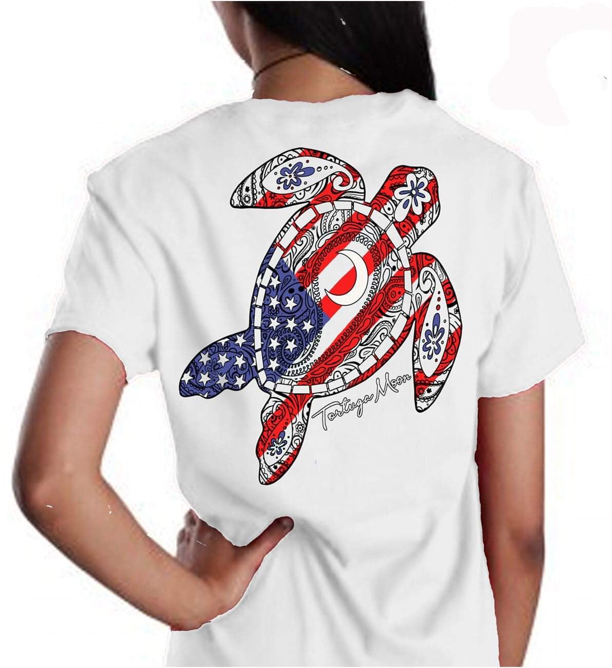 Southern Attitude Tortuga Moon USA Turtle Comfort - Adult & Kids T-Shirts, Sweatshirts & Hoodies apparel design preview 1