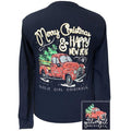 Girlie Girl Originals Preppy Merry Christmas Happy - Adult & Kids T-Shirts, Sweatshirts & Hoodies apparel design preview 1
