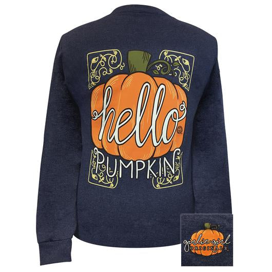 Girlie Girl Originals Hello Pumpkins Fall - Adult & Kids T-Shirts, Sweatshirts & Hoodies apparel design preview 2