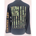 Country Life Outfitters Vintage USA Camo Flag - Adult & Kids T-Shirts, Sweatshirts & Hoodies apparel design preview 1