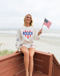 Simply Southern USA Sequins Shorts Sweater Set - Adult & Kids T-Shirts, Sweatshirts & Hoodies apparel design preview 1