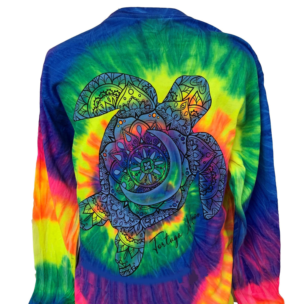 Southern Attitude Tortuga Moon Turtle Tie Dye - Adult & Kids T-Shirts, Sweatshirts & Hoodies apparel design preview 1