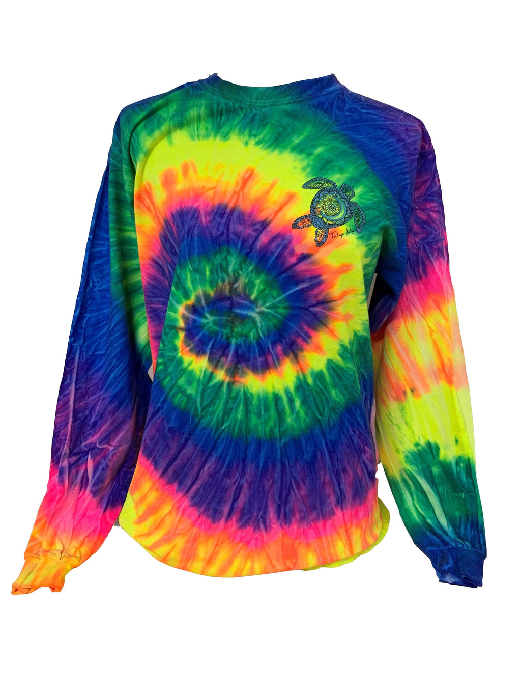 Southern Attitude Tortuga Moon Turtle Tie Dye - Adult & Kids T-Shirts, Sweatshirts & Hoodies apparel design preview 2
