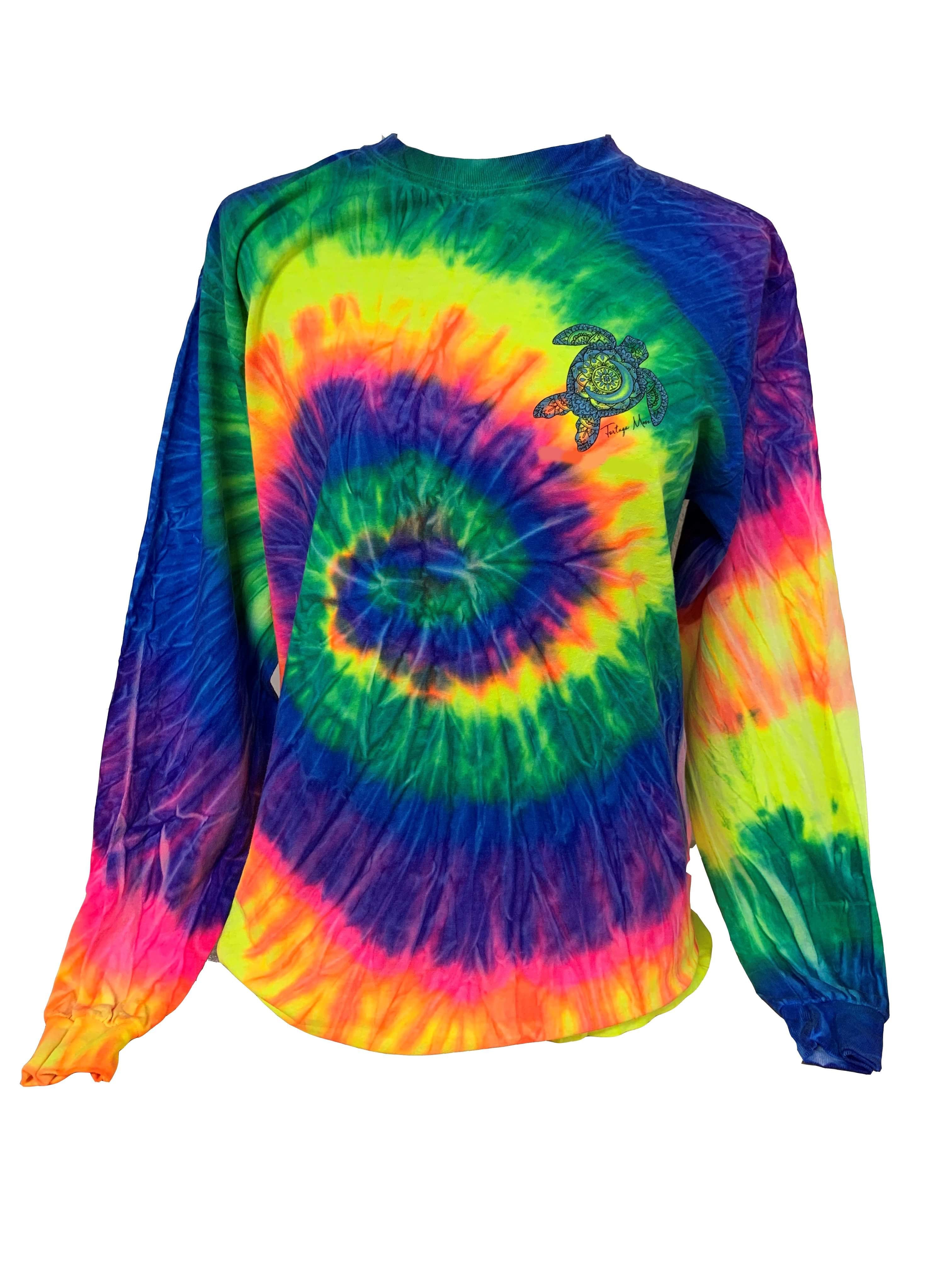 Southern Attitude Tortuga Moon Turtle Tie Dye - Adult & Kids T-Shirts, Sweatshirts & Hoodies apparel design preview 2