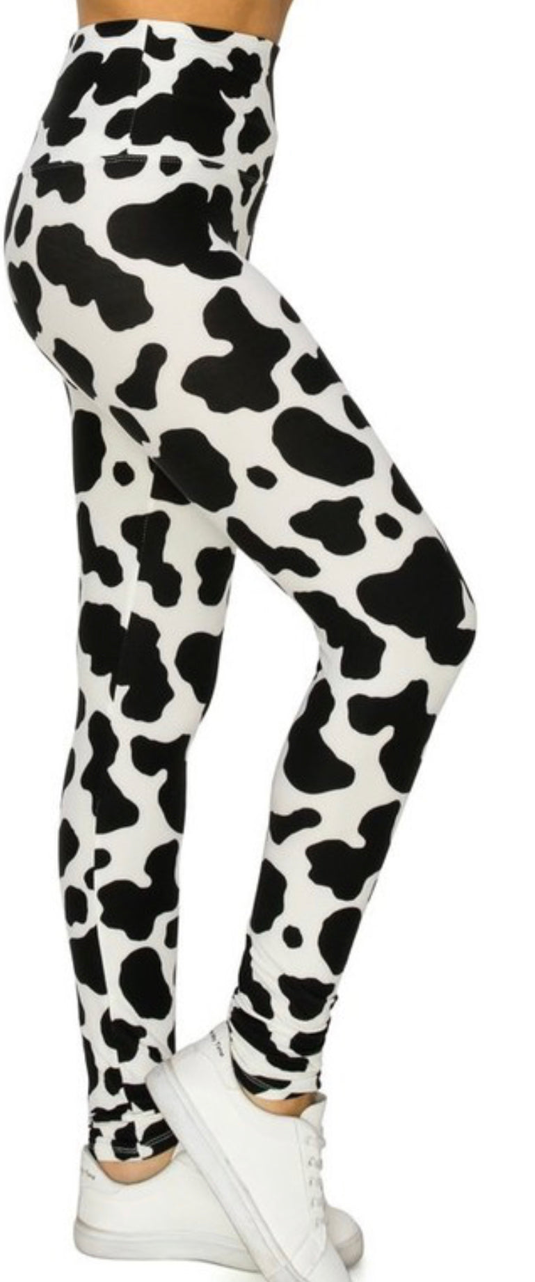 Black White Cow Print Soft Lounge Yoga Leggings Pants - Adult & Kids T-Shirts, Sweatshirts & Hoodies apparel design preview 1