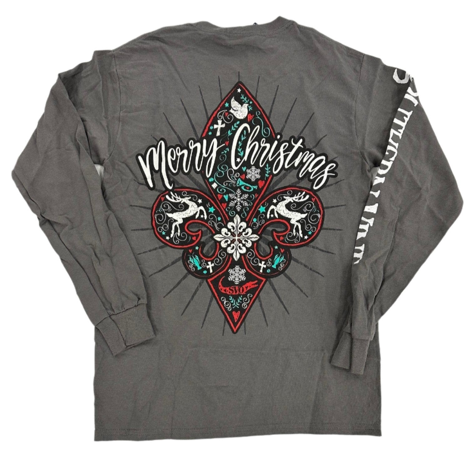 Southern Vine Fleur De Lis Christmas Holiday - Adult & Kids T-Shirts, Sweatshirts & Hoodies apparel design preview 2