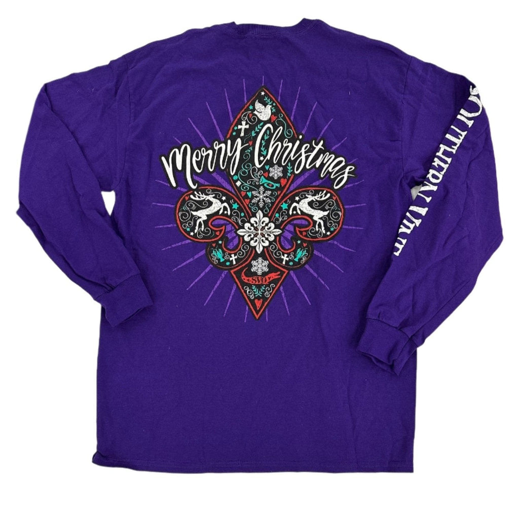 Southern Vine Fleur De Lis Christmas Holiday - Adult & Kids T-Shirts, Sweatshirts & Hoodies apparel design preview 1