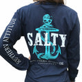 Southern Attitude Preppy Salty Anchor Skull Navy - Adult & Kids T-Shirts, Sweatshirts & Hoodies apparel design preview 1