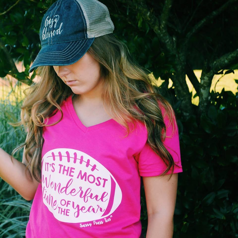 Sassy Frass Most Wonderful Time of the Year Football - Adult & Kids T-Shirts, Sweatshirts & Hoodies apparel design preview 2