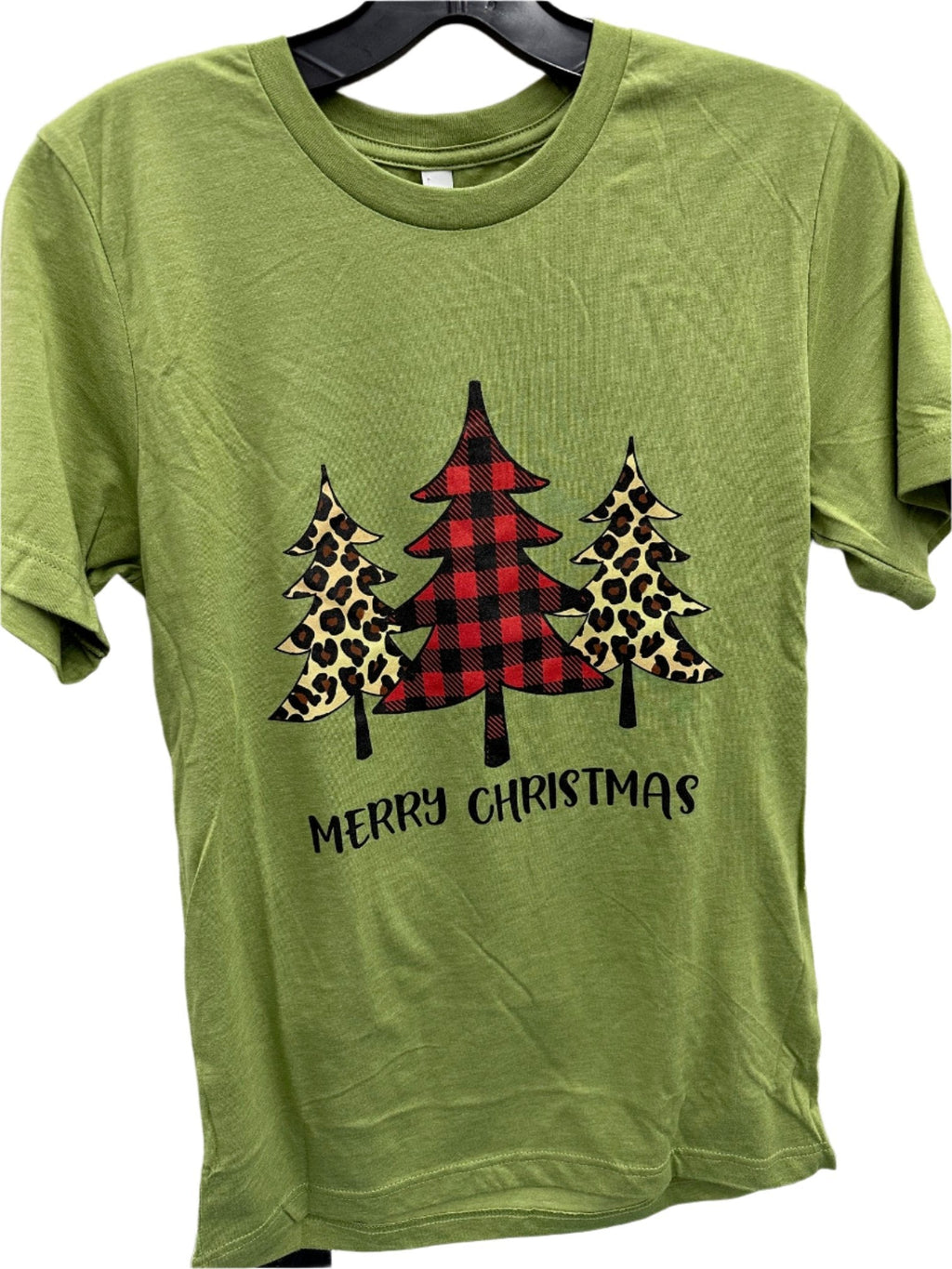 Southern Chics Apparel Merry Christmas Tree Leopard - Adult & Kids T-Shirts, Sweatshirts & Hoodies apparel design preview 1
