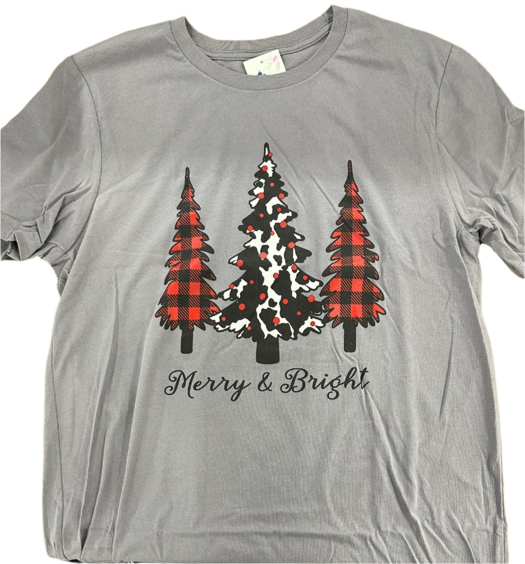 Southern Chics Apparel Merry Bright Christmas Tree - Adult & Kids T-Shirts, Sweatshirts & Hoodies apparel design preview 1