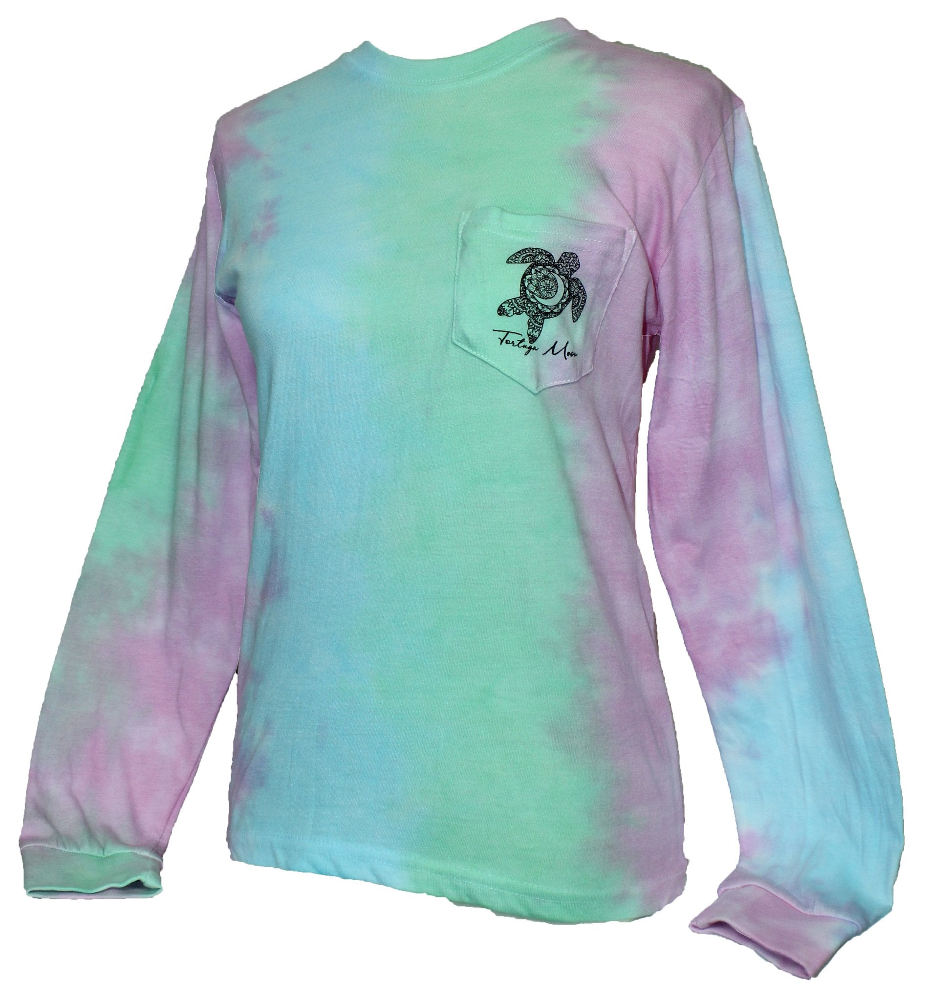 Southern Attitude Tortuga Moon Black Turtle Tie Dye - Adult & Kids T-Shirts, Sweatshirts & Hoodies apparel design preview 2