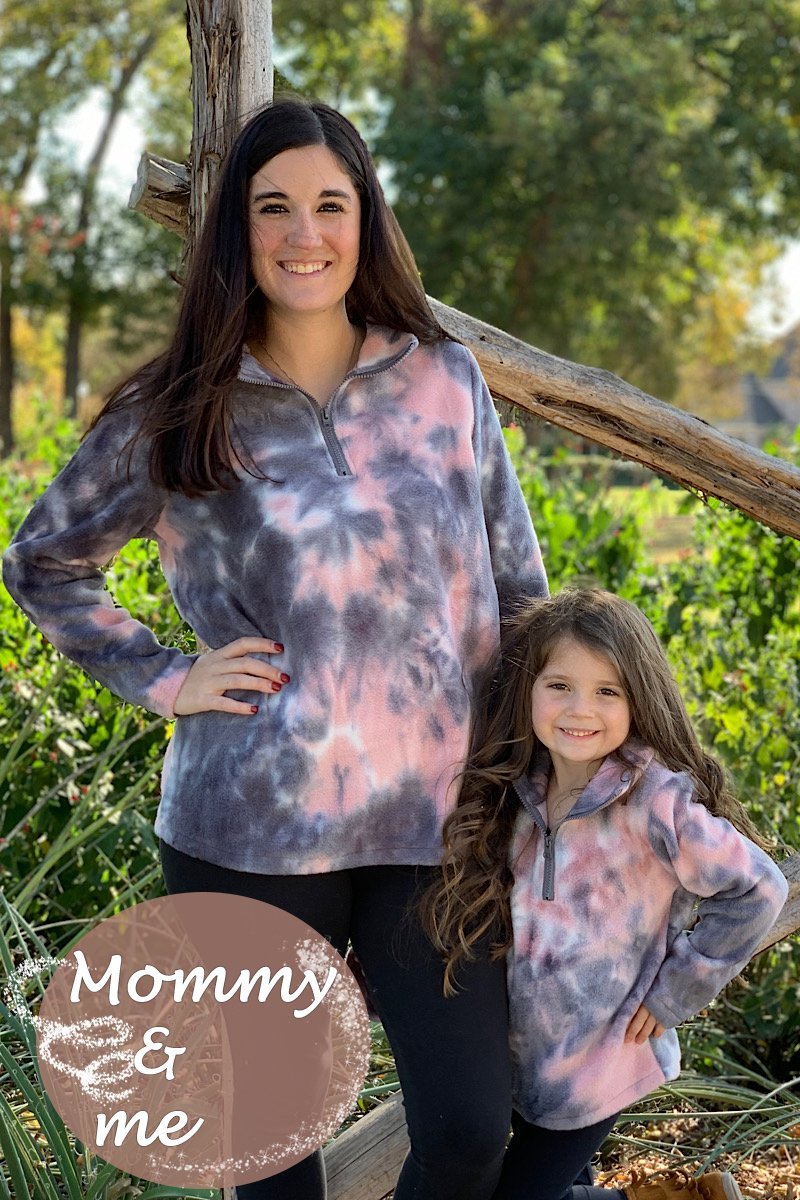 Mommy Me Baby Youth Fleece Tie Dye Jacket Sweater - Adult & Kids T-Shirts, Sweatshirts & Hoodies apparel design preview 1