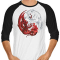 Ice and Fire 3/4 Sleeve Raglan - Adult & Kids T-Shirts, Sweatshirts & Hoodies apparel design preview 1