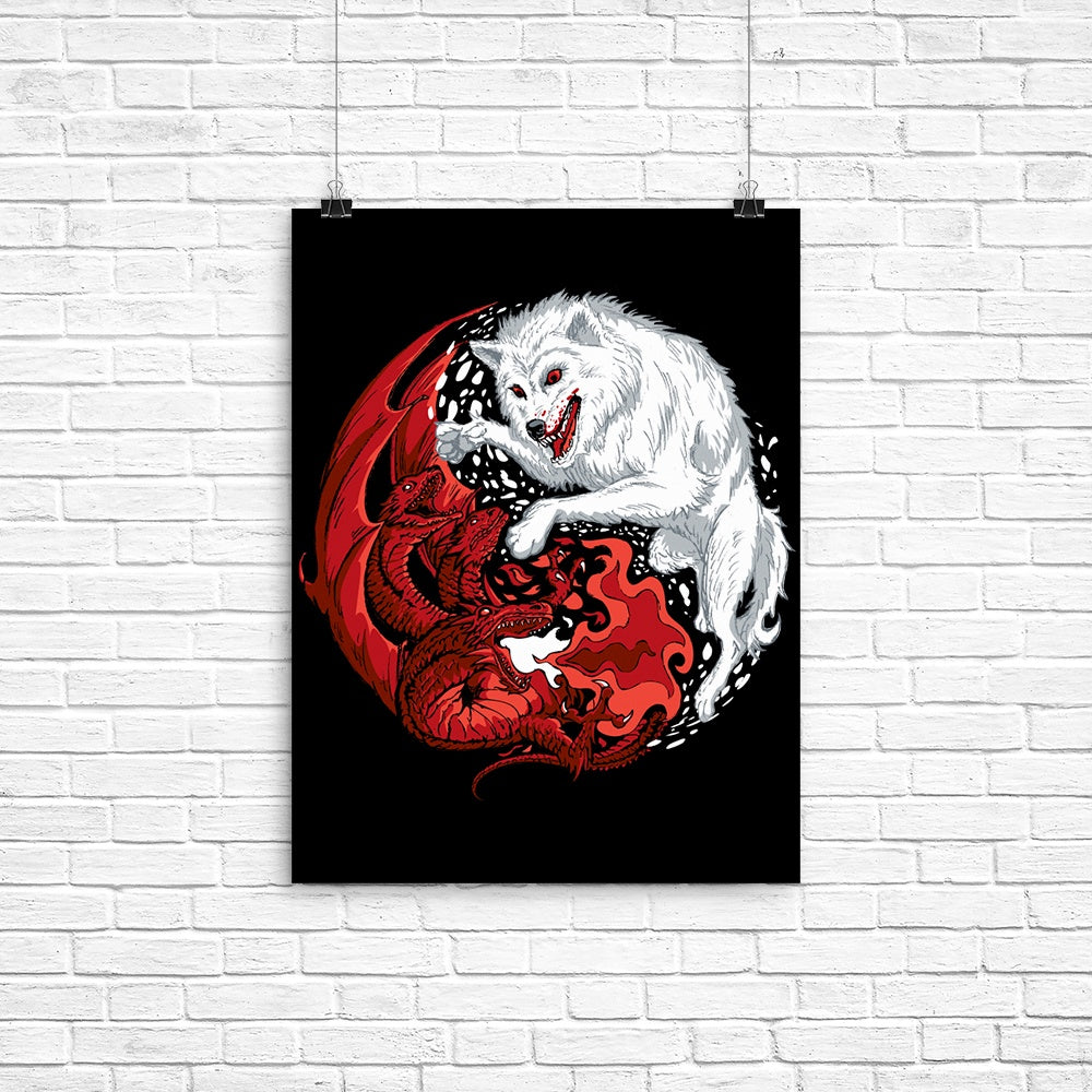 Ice and Fire Poster - Adult & Kids T-Shirts, Sweatshirts & Hoodies apparel design preview 1