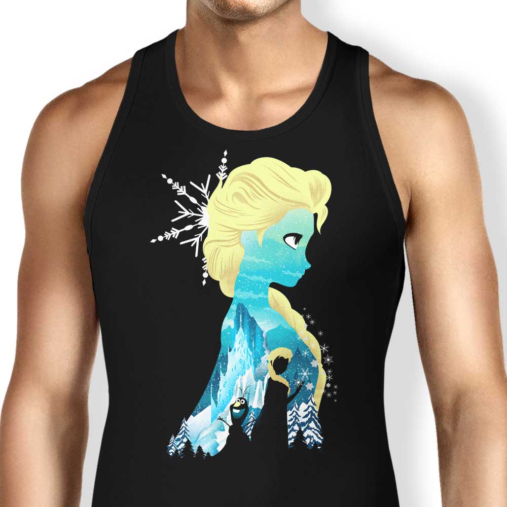 Ice Princess Silhouette Tank Top - Adult & Kids T-Shirts, Sweatshirts & Hoodies apparel design preview 1