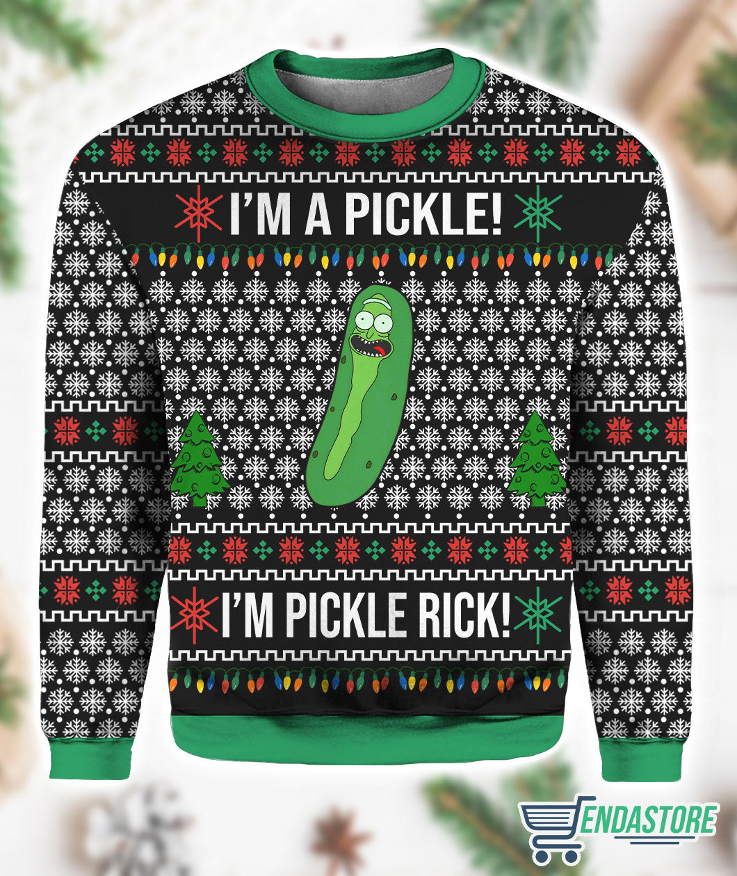 I’m A Pickle I’m Pickle Rick Christmas Sweater product image 4