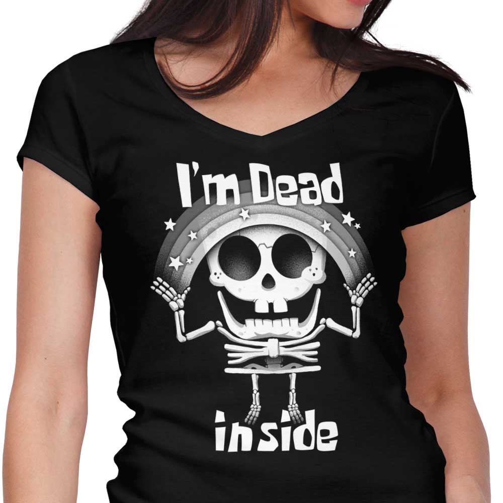I'm Dead Inside Women's V-Neck - Adult & Kids T-Shirts, Sweatshirts & Hoodies apparel design preview 1