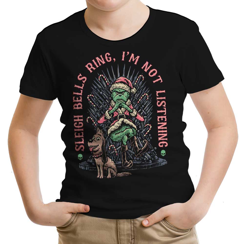 I'm Not Listening Youth Apparel - Adult & Kids T-Shirts, Sweatshirts & Hoodies apparel design preview 1