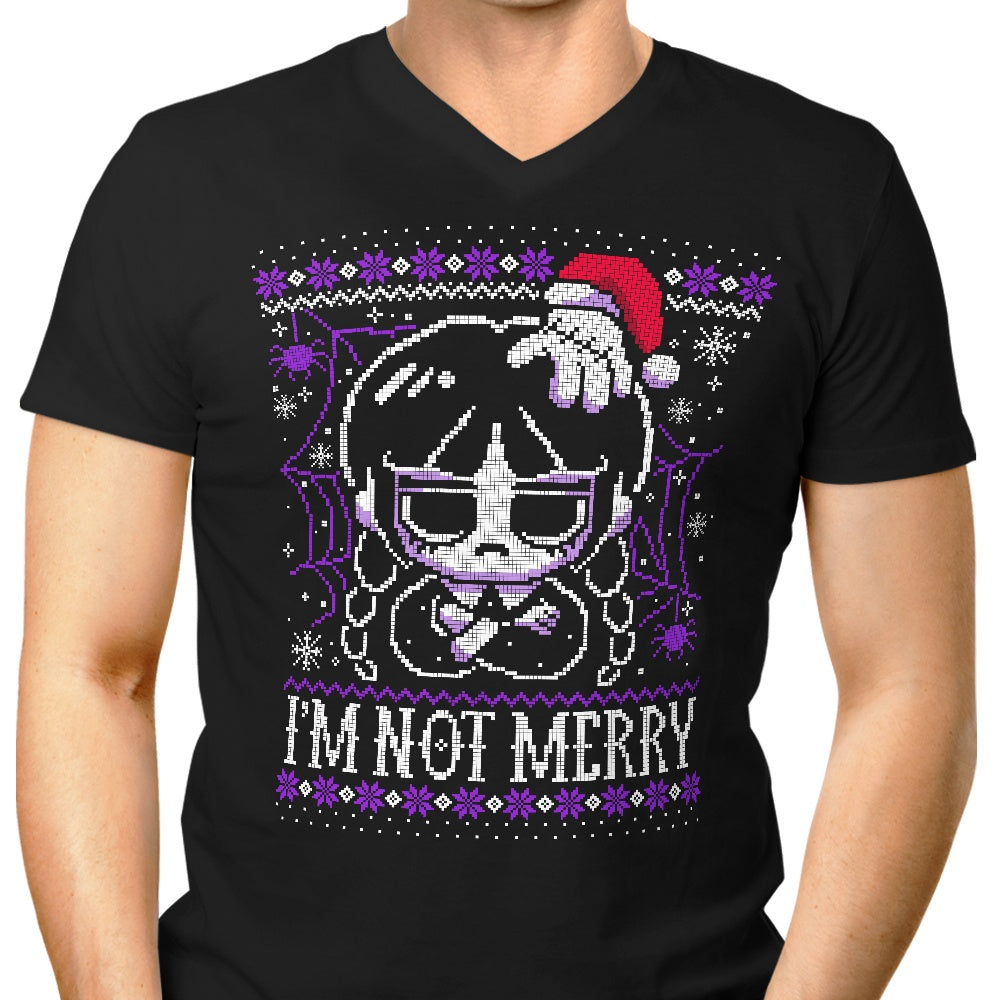 I'm Not Merry Men's V-Neck - Adult & Kids T-Shirts, Sweatshirts & Hoodies apparel design preview 1