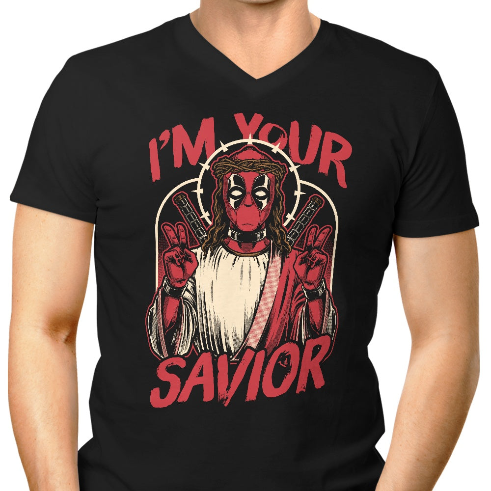 I'm Your Savior Men's V-Neck - Adult & Kids T-Shirts, Sweatshirts & Hoodies apparel design preview 1