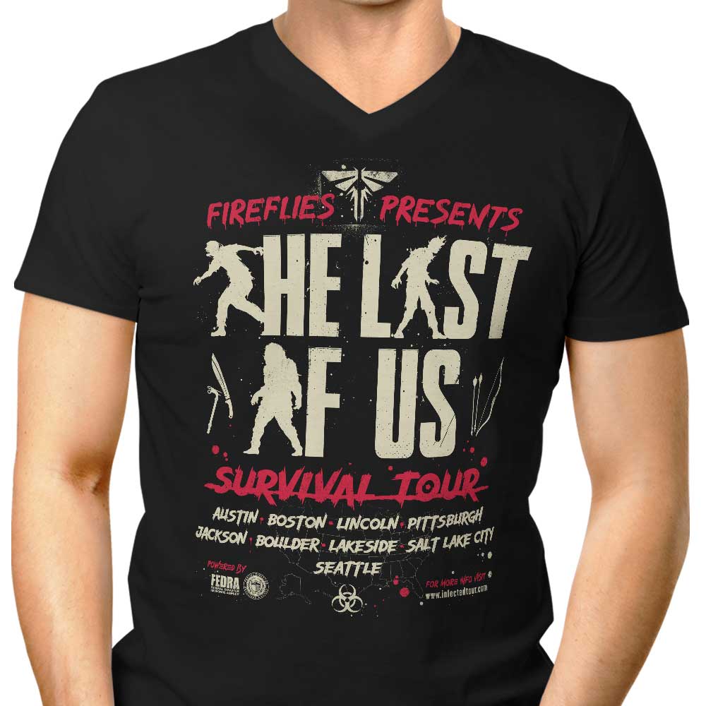 Infected Tour Men's V-Neck - Adult & Kids T-Shirts, Sweatshirts & Hoodies apparel design preview 1