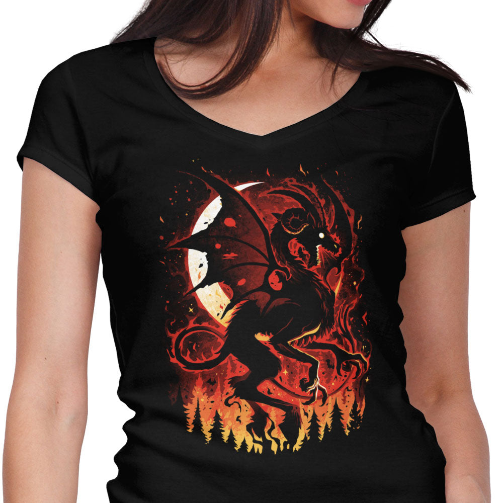 Infernal Flight Women's V-Neck - Adult & Kids T-Shirts, Sweatshirts & Hoodies apparel design preview 1