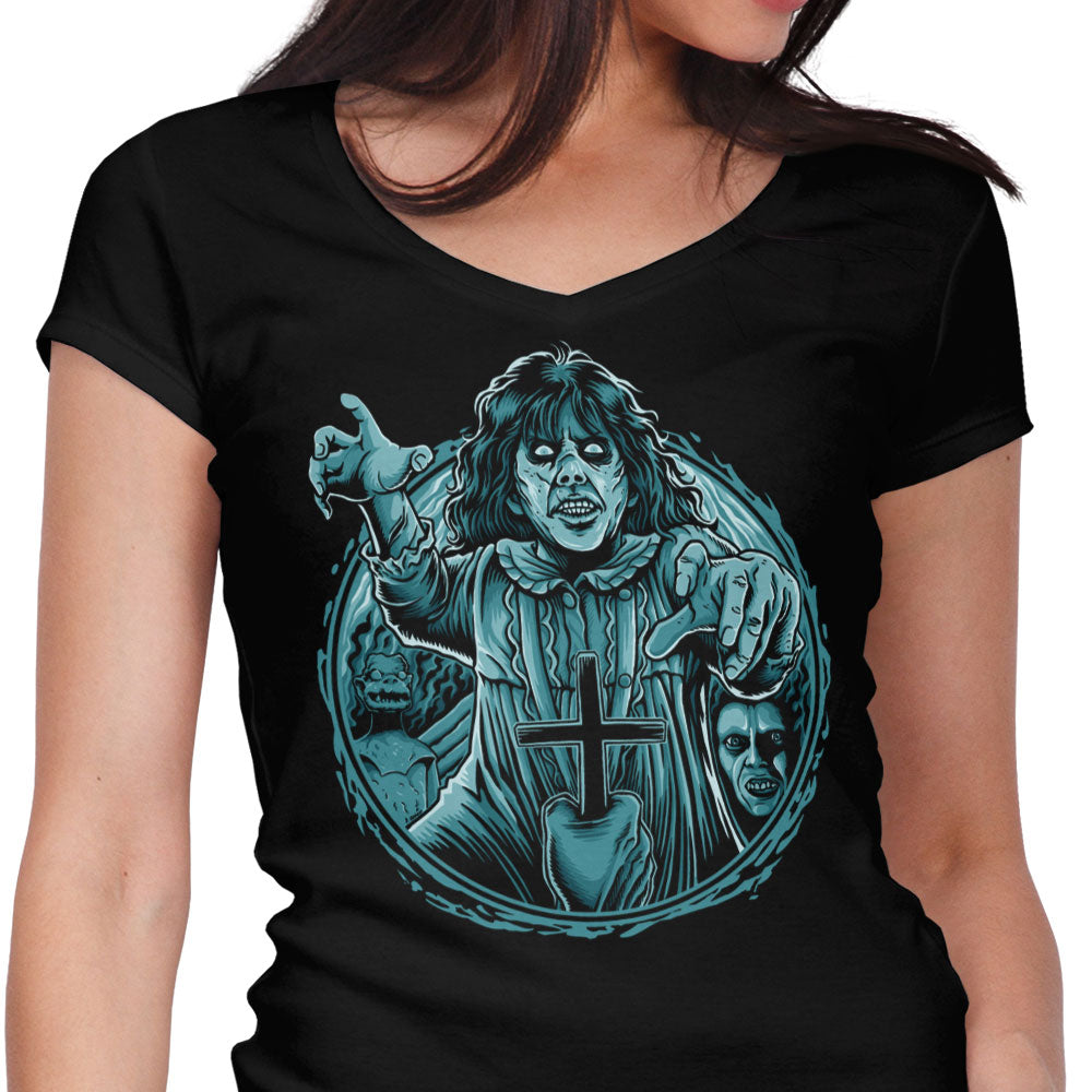 Infernal Grace Women's V-Neck - Adult & Kids T-Shirts, Sweatshirts & Hoodies apparel design preview 1