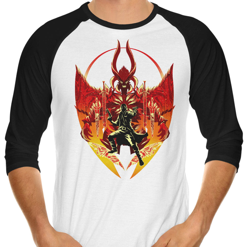 Infernal Heir 3/4 Sleeve Raglan - Adult & Kids T-Shirts, Sweatshirts & Hoodies apparel design preview 1