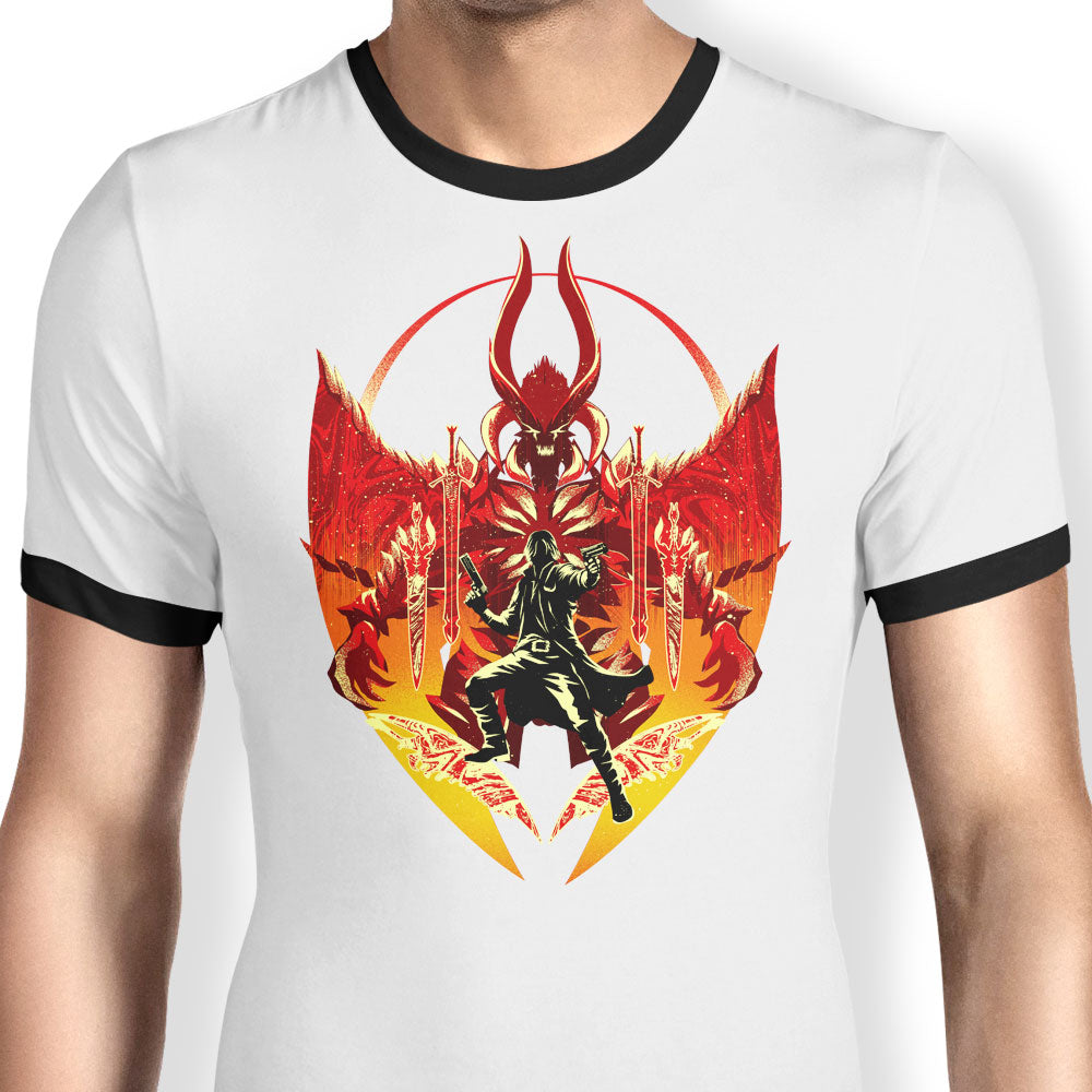 Infernal Heir Ringer - Adult & Kids T-Shirts, Sweatshirts & Hoodies apparel design preview 1