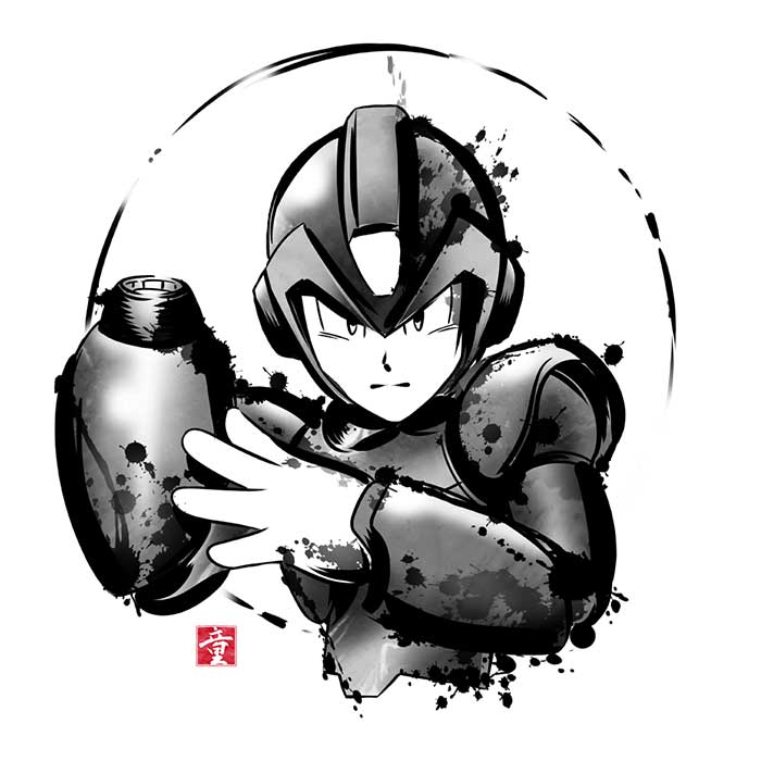 Ink Mega Ringer - Adult & Kids T-Shirts, Sweatshirts & Hoodies apparel design preview 2